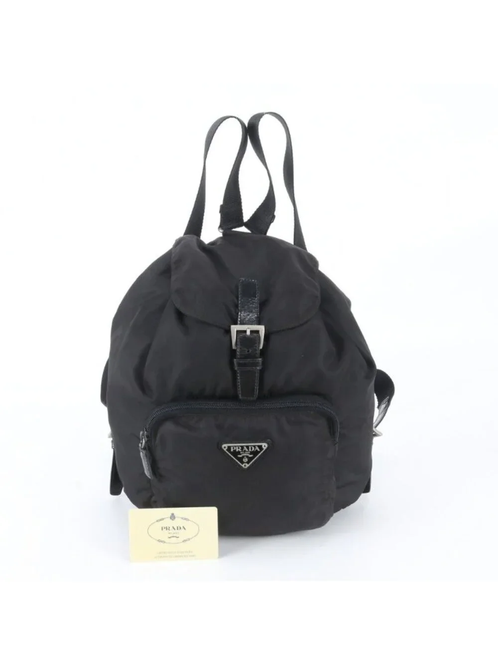 Prada Tessuto Nylon Triangle Logo Backpack
